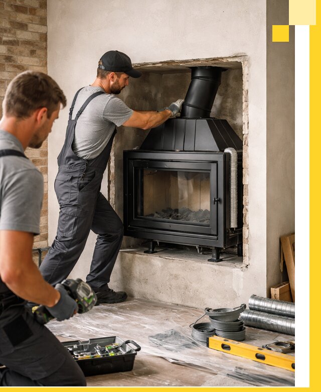 Установка каминных топок в Канаше: монтаж, подключение