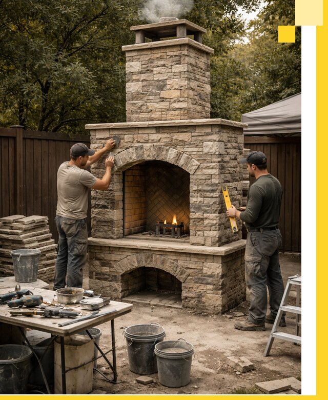 Проектирование и установка уличных каминов в Канаше