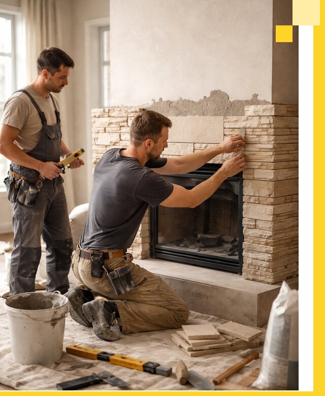 Установка и монтаж каминов для загородного дома в Канаше