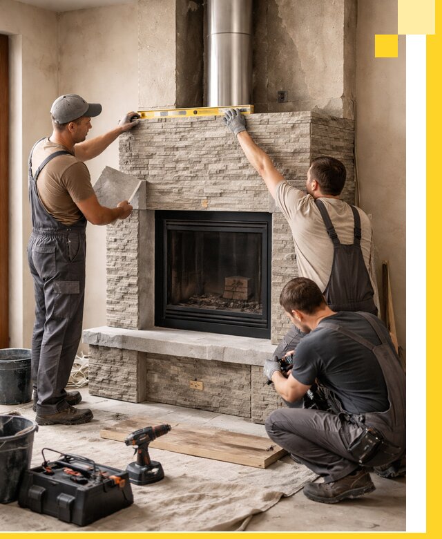 Профессиональный монтаж каминов под ключ в Канаше для дома