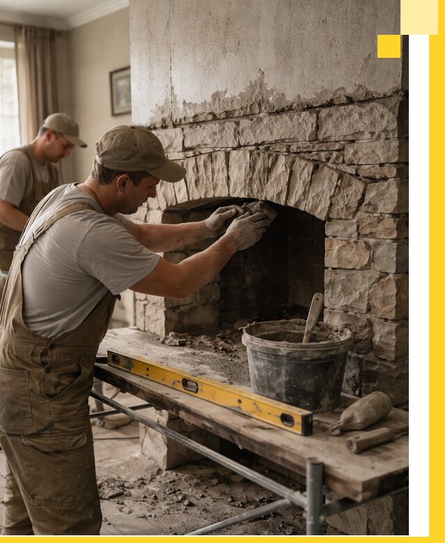 Изготовление каминов под ключ в Канаше, монтаж и отделка