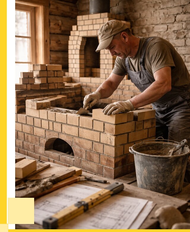 Кладка печей из кирпича в Канаше цены от 30816 р. - ЭриданКна