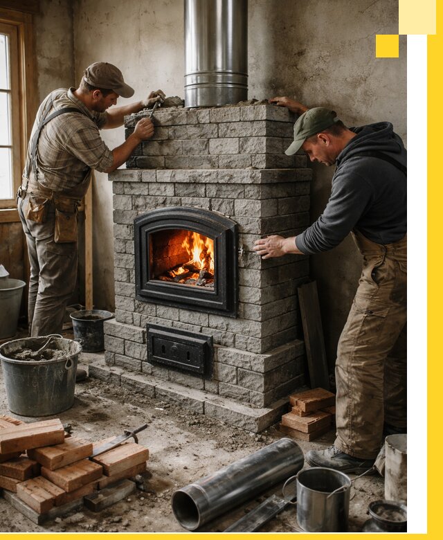 Производство, поставка и монтаж дровяных печей в Канаше