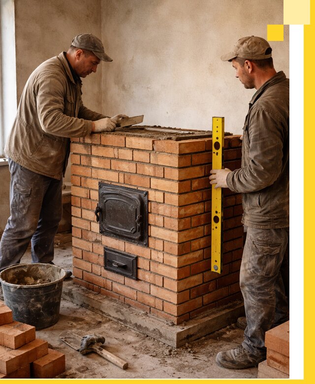 Отопительные печи под ключ в Канаше, установка и сборка