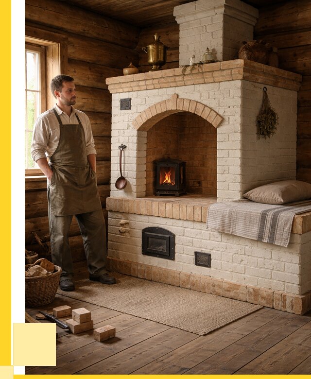 Русские печи с лежанкой под ключ в Канаше от 154080 р. ЭриданКна