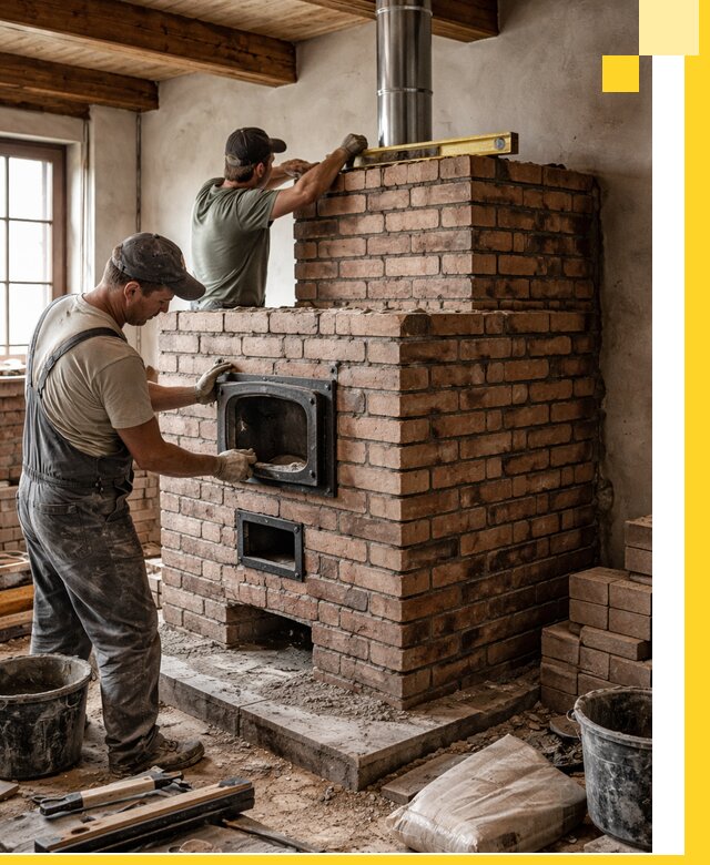 Печи для загородного дома под ключ в Канаше — монтаж и сервис