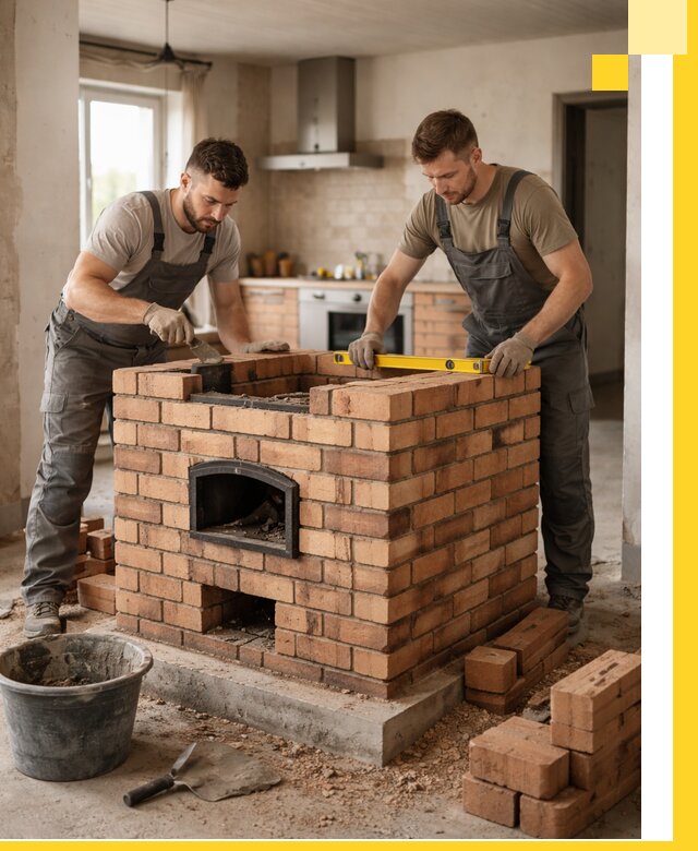 Установка и монтаж печей в частном доме в Канаше под ключ