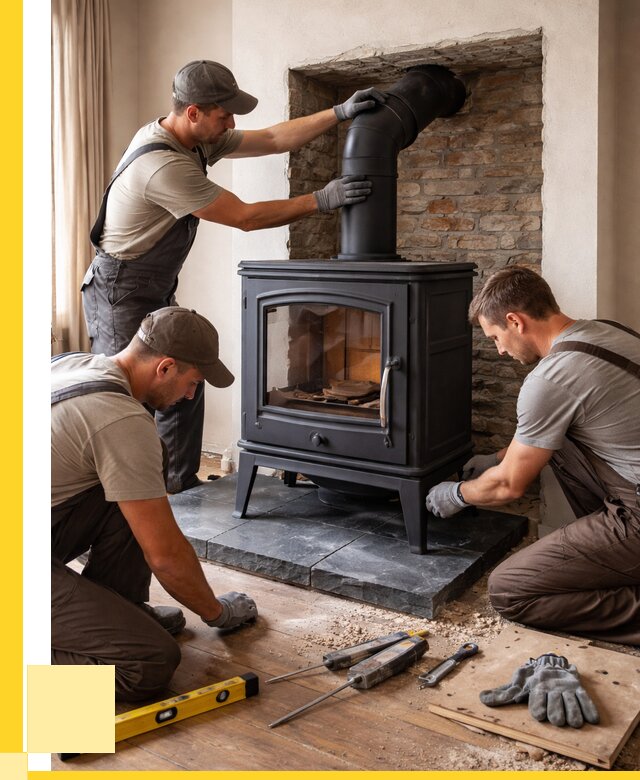 Монтаж печи камина в частном доме в Канаше от 25680 р. | ЭриданКна
