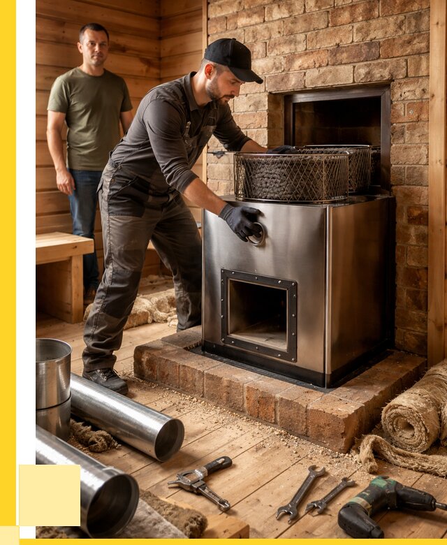 Монтаж банных печей под ключ в Канаше от 18490 р., ЭриданКна