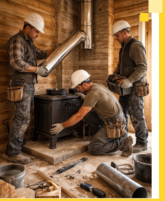 Профессиональный монтаж банных печей и дымоходов в Канаше