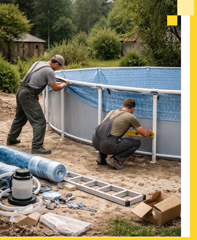 Установка и монтаж каркасных бассейнов в Канаше под ключ