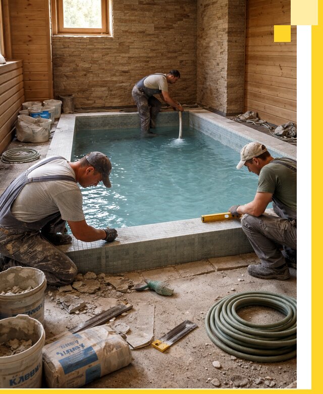 Проектирование и строительство бассейнов для бани в Канаше