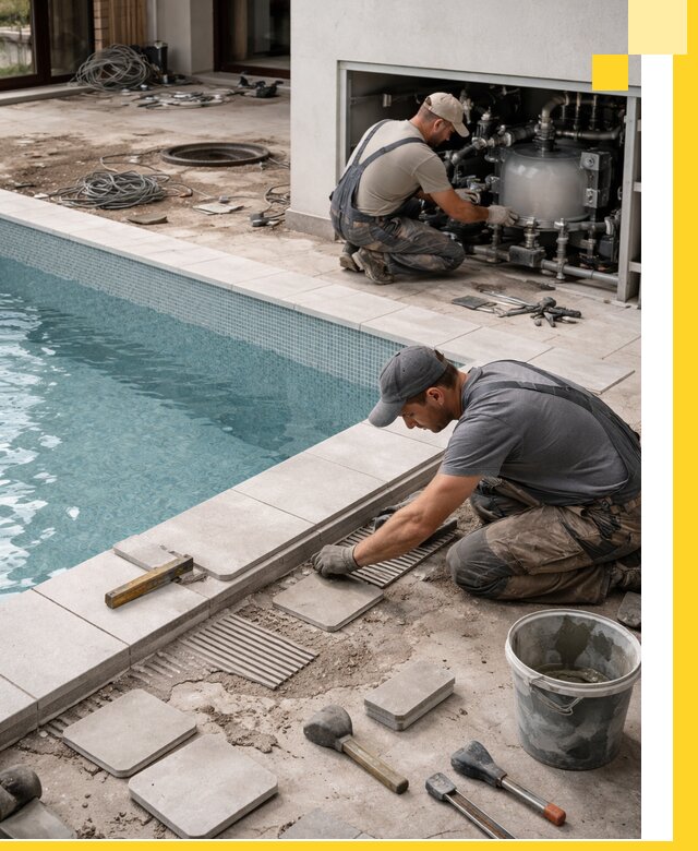 Строительство и монтаж бассейнов в коттедже в Канаше