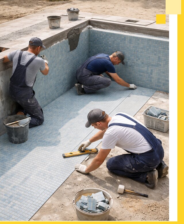 Укладка и установка плитки для бассейнов под ключ в Канаше