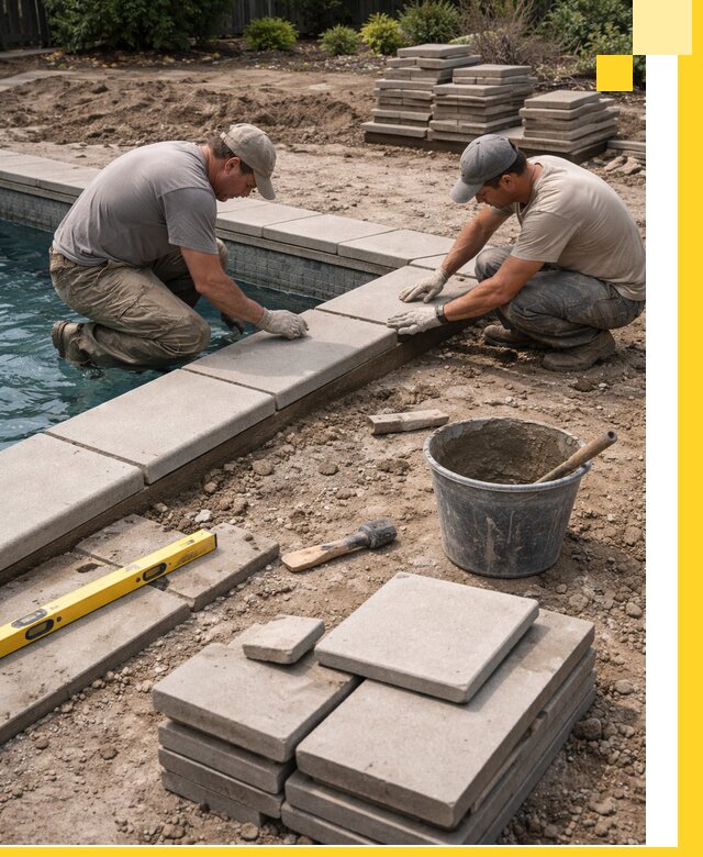 Установка и изготовление копингового камня для бассейнов в Канаше