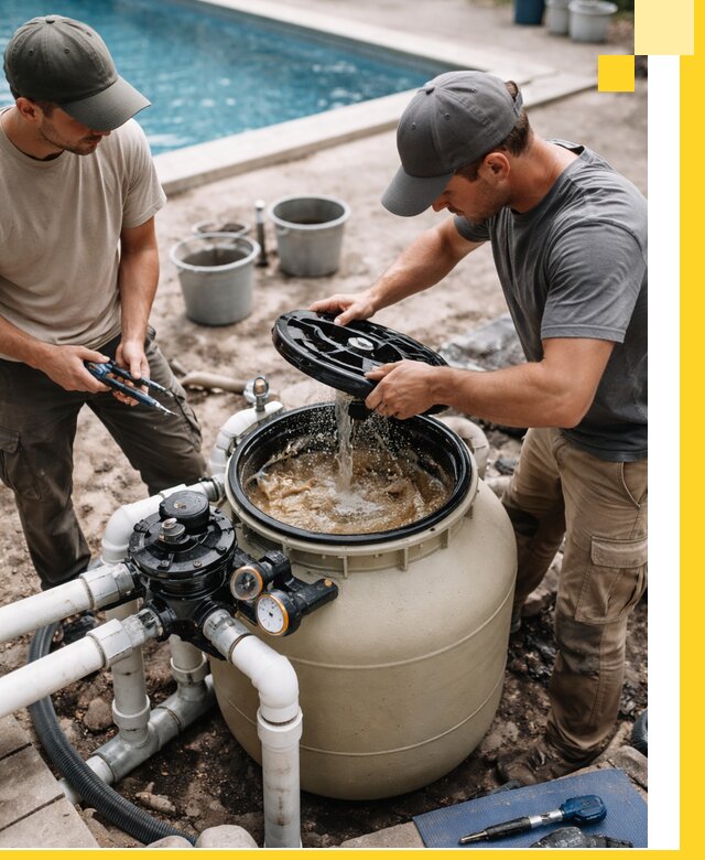 Установка и обслуживание песочных фильтров для бассейнов в Канаше