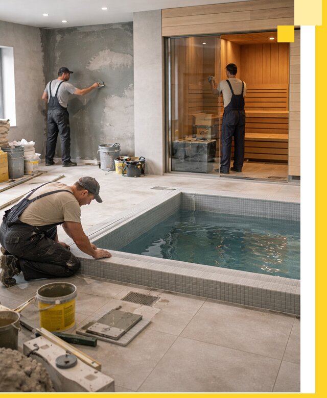 Проектирование и строительство сауны с бассейном в Канаше