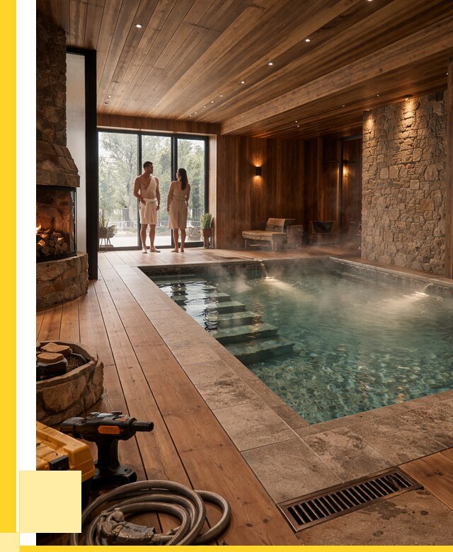 Проекты бань с бассейном под ключ в Канаше от 77040 р., ЭриданКна