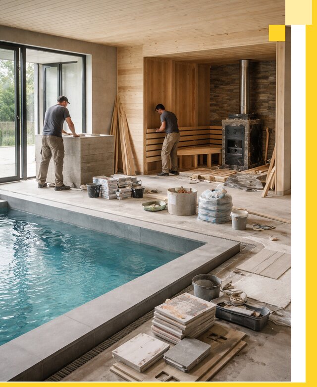 Проектирование и строительство бань с бассейном в Канаше