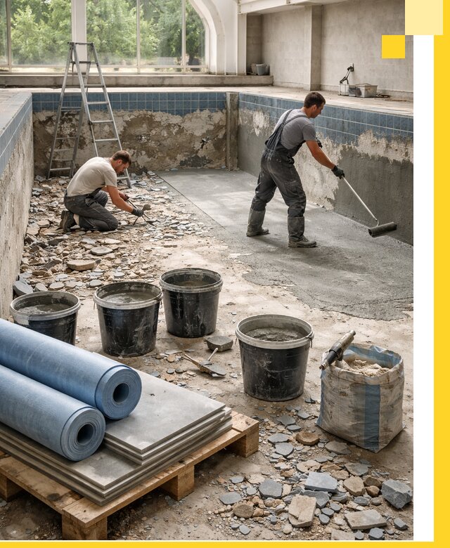 Реконструкция бассейнов в Канаше: ремонт, гидроизоляция