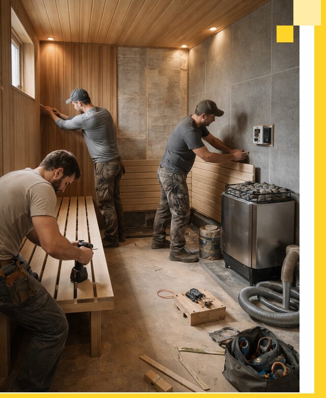 Сауны под ключ в Канаше, проектирование, строительство, отделка