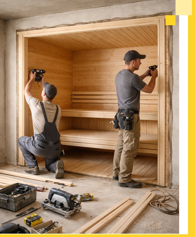 Монтаж саун под ключ в Канаше — проектирование и установка