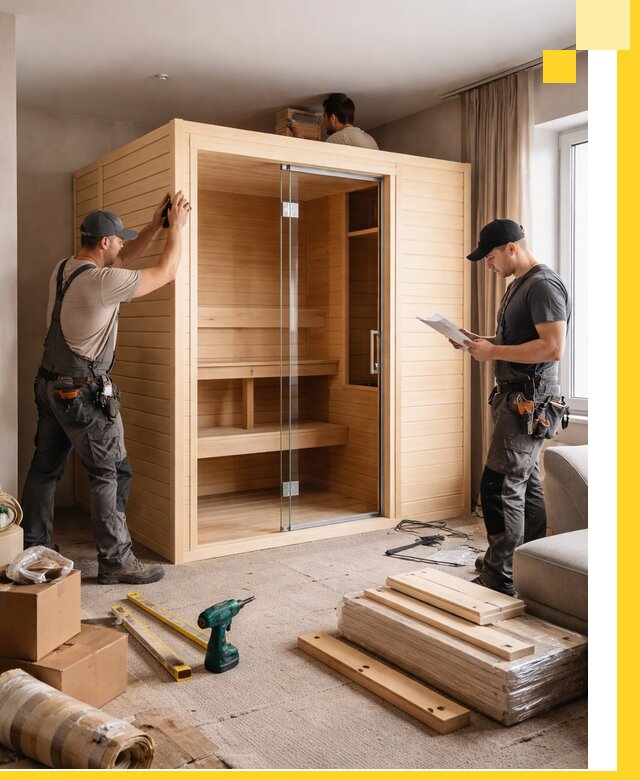 Установка и благоустройство саун в квартире в Канаше