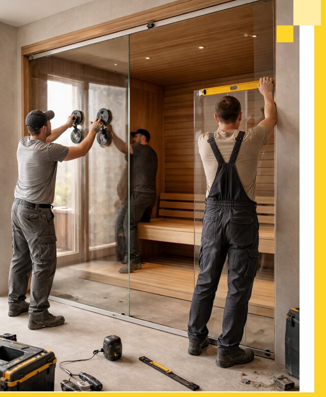 Производство и монтаж стеклянных саун под ключ в Канаше