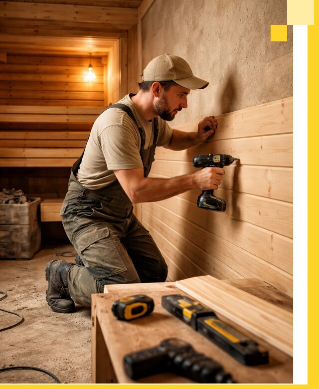 Профессиональная внутренняя отделка бани в Канаше под ключ