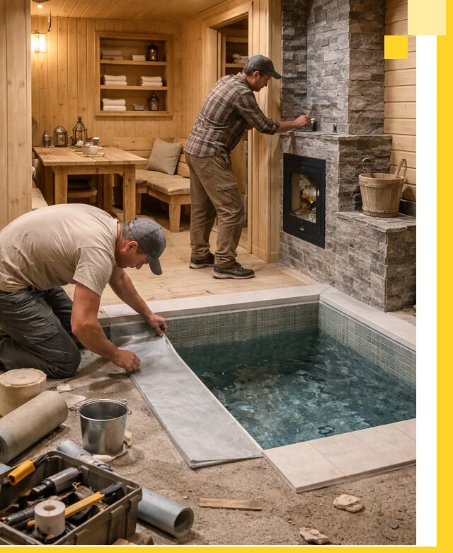 Строительство бань с комнатой отдыха под ключ в Канаше