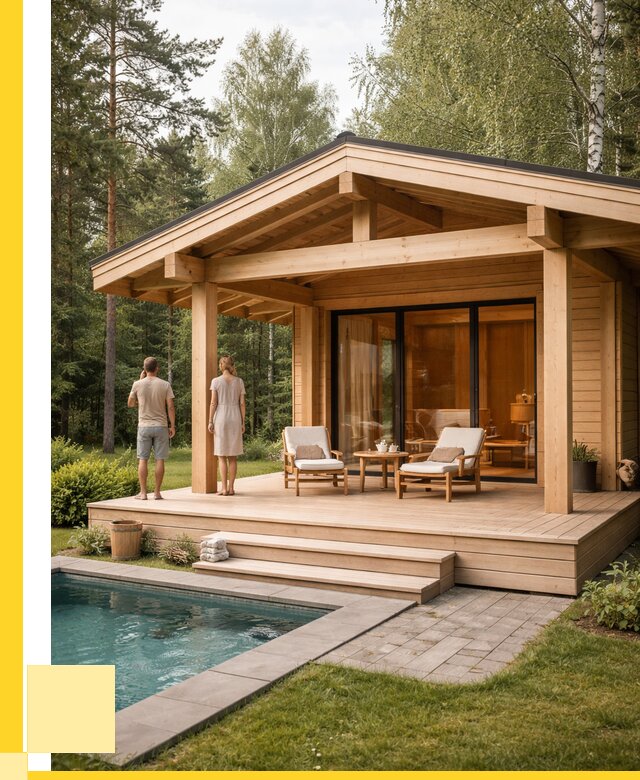 Бани с террасой под ключ в Канаше от 616320 р. | ЭриданКна