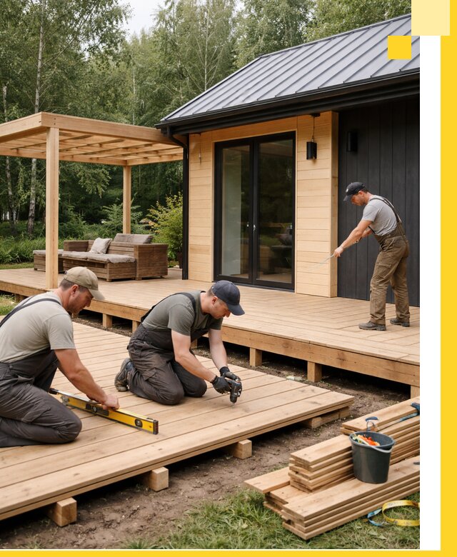 Строительство бань с террасой и бассейном под ключ в Канаше