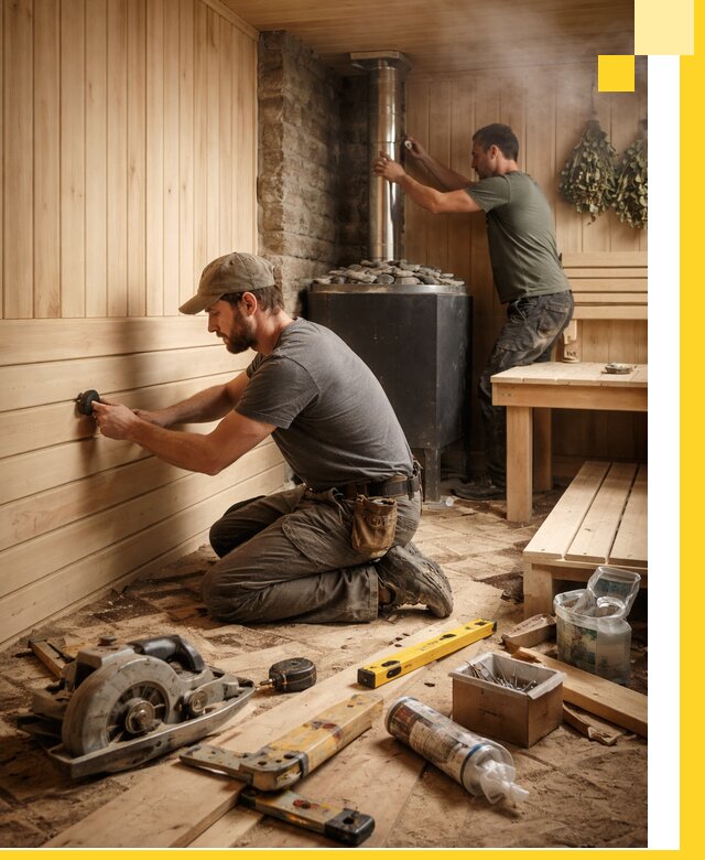 Полное строительство и оснащение парных под ключ в Канаше