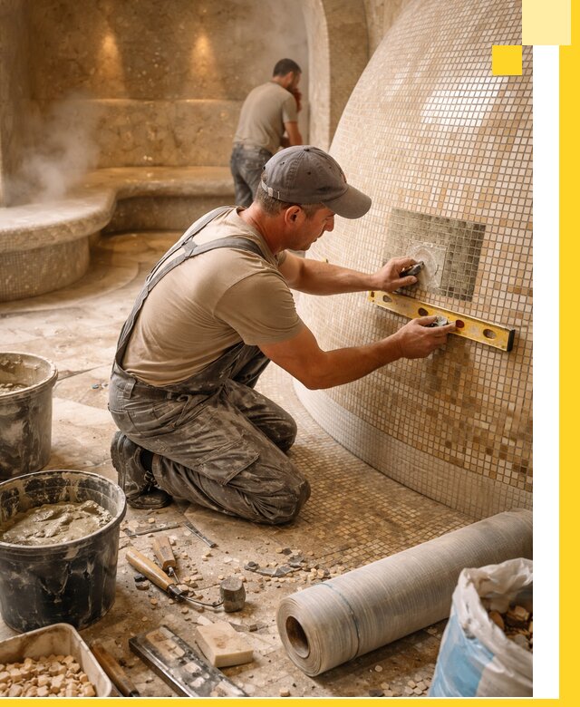 Хамам под ключ в Канаше: проектирование, строительство, отделка