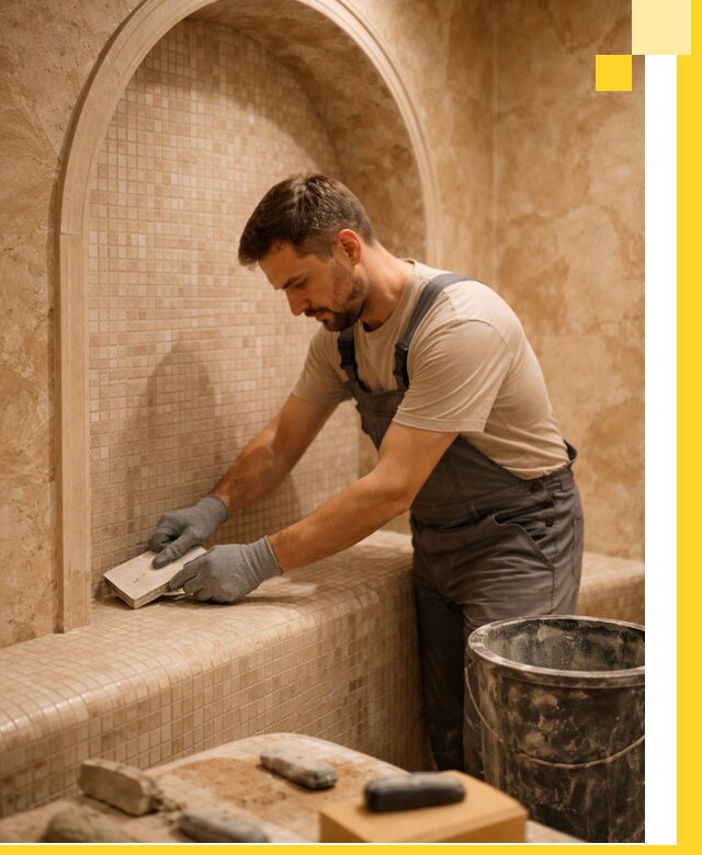 Профессиональная отделка хамамов с мозаикой под ключ в Канаше