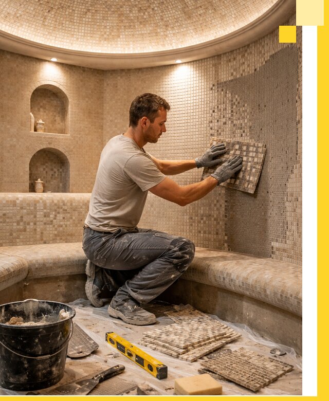 Устройство и монтаж домашнего хамама под ключ в Канаше