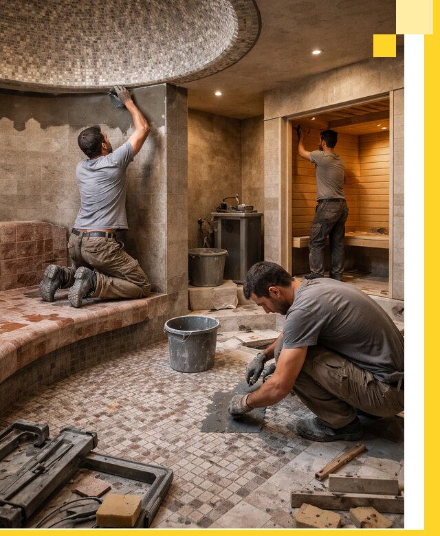 Проект и строительство хамама бани и сауны под ключ в Канаше