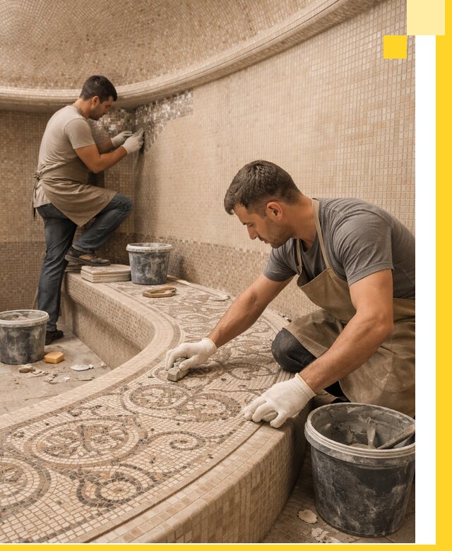 Плитка для хамама в Канаше, укладка, подбор и поставка